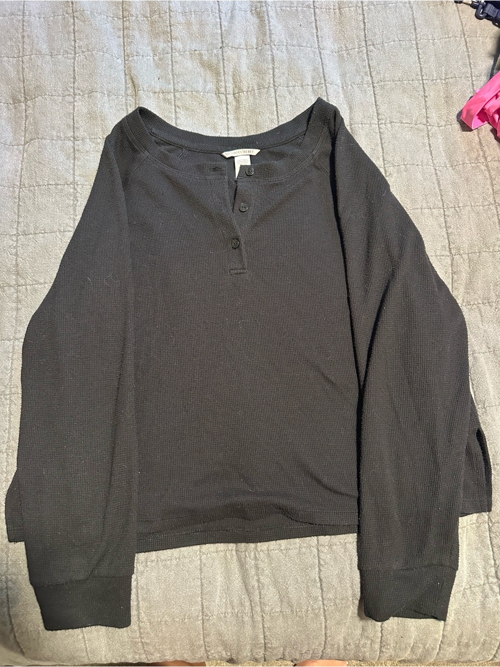 Victoria Secret Thermal PJs Matching Set in Black - Women’s